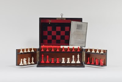 Lot 434 - A 'Royal' Cabinet of Games with chess,...