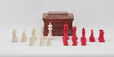 Lot 437 - The Staunton Chessmen, a Jaques ivory chess...