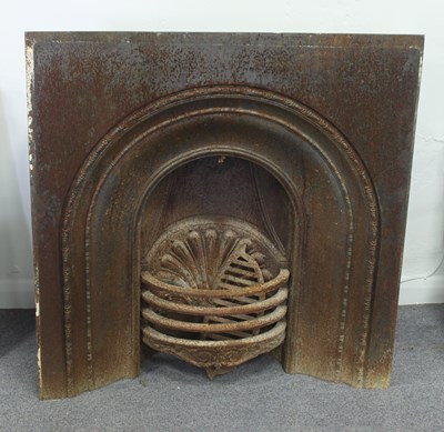 Lot 530 - Two steel fireplaces each with domed grate,...