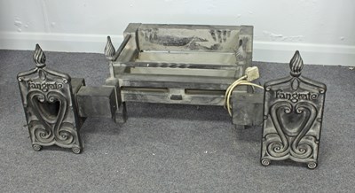 Lot 552 - An electrified 'Fangrate', 98cm wide x 43cm high