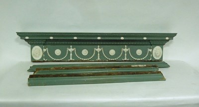 Lot 554 - A Georgian carved and painted pine fire...