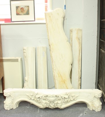 Lot 557 - A Louis XV style white marble rococo...