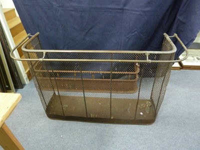 Lot 561 - A nursery fender with brass safety rail and...