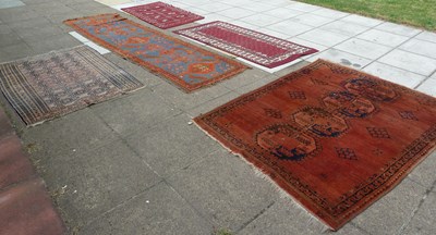 Lot 568 - A Turkey runner and other Eastern rugs