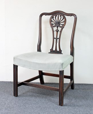 Lot 580 - A George III style mahogany dining chair, the...