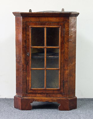 Lot 608 - A George I style walnut veneered corner...