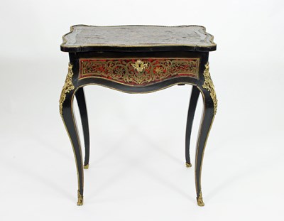 Lot 633 - A Louis XV style boulle table on cabriole legs,...