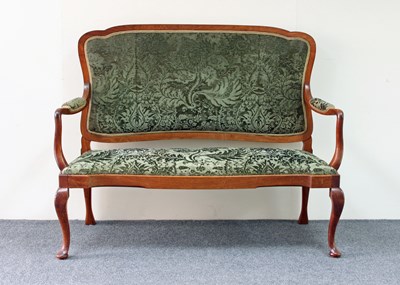 Lot 682 - A walnut settee of early 18th Century style...