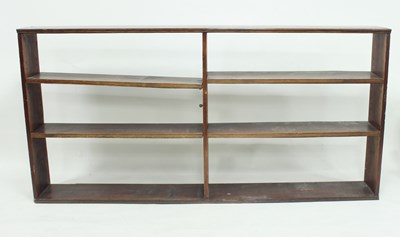 Lot 686 - A mahogany open bookcase, 185cm wide