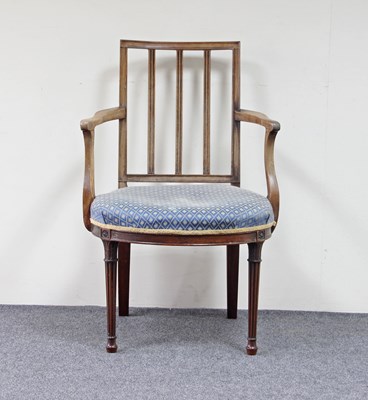 Lot 726 - A 19th Century mahogany open armchair, the...