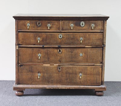 Lot 729 - A 17th Century walnut chest of drawers...