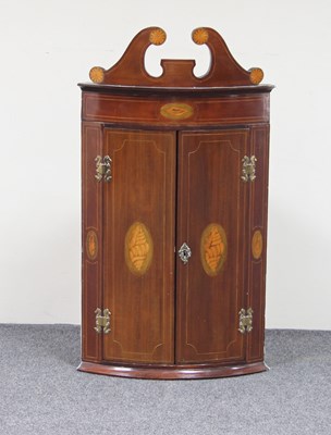 Lot 731 - A 19th Century mahogany and inlaid bowfront...