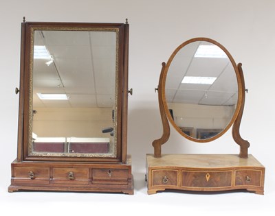 Lot 733 - A 19th Century mahogany dressing table mirror,...