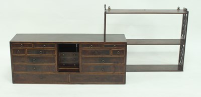 Lot 784 - A 19th Century mahogany bank of drawers,...