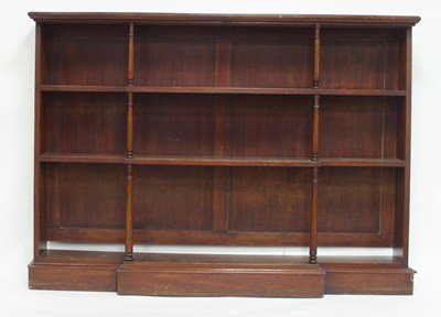 Lot 794 - A breakfront mahogany bookcase, 157.5cm wide