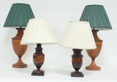 Lot 795 - A pair of table lamps of vase shape and a pair...