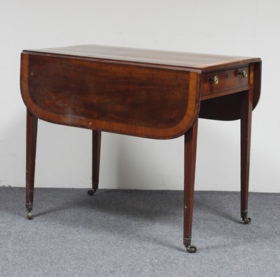 Lot 797 - A 19th Century mahogany and satinwood banded...