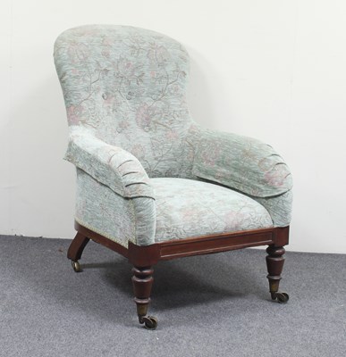 Lot 805 - A George IV mahogany framed armchair,...