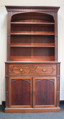 Lot 807 - A mid-19th Century mahogany secretaire...