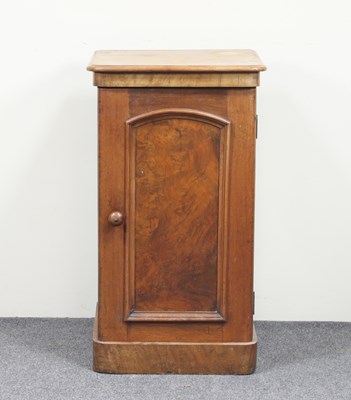 Lot 810 - A Victorian walnut bedside cupboard, 42cm wide