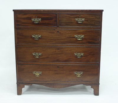 Lot 813 - A 19th Century mahogany chest of two short...