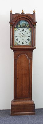 Lot 824 - An early 19th Century oak longcase clock, the...