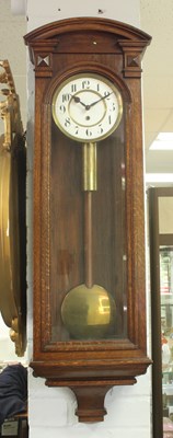 Lot 831 - A late 19th Century Vienna regulator wall...