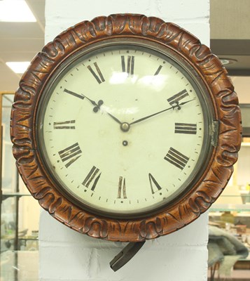 Lot 835 - A late 19th Century walnut kitchen dial with...