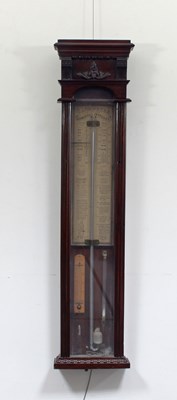 Lot 836 - An Admiral Fitzroy barometer with thermometer...