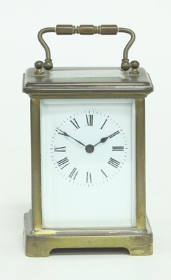 Lot 843 - A gilt brass carriage clock, 11cm high