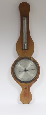 Lot 850 - An early 19th Century banjo shaped barometer,...