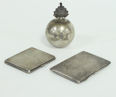 Lot 943 - A silver table lighter of Royal Artillery...