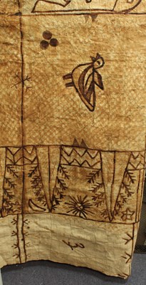 Lot 960 - A Tongan tapa cloth, decorated with family...