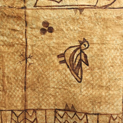 Lot 960 - A Tongan tapa cloth, decorated with family...