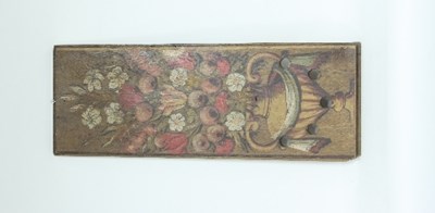 Lot 33 - A 17th Century oak panel painted to each side...