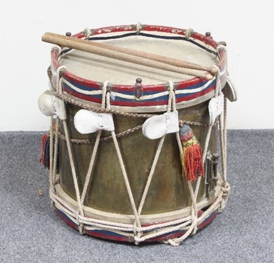 Lot 46 - A Regimental side drum, 37cm diameter