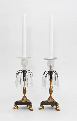 Lot 83 - A pair of Regency bronze and ormolu mounted...