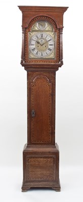 Lot 97 - A longcase clock, the arched brass dial signed...