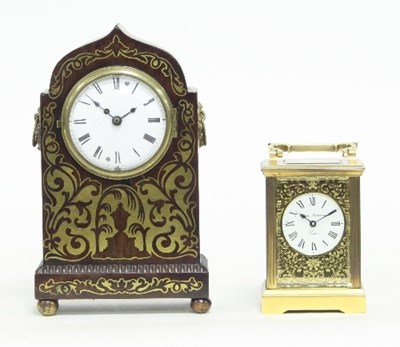 Lot 112 - A 19th Century rosewood and brass inlaid...