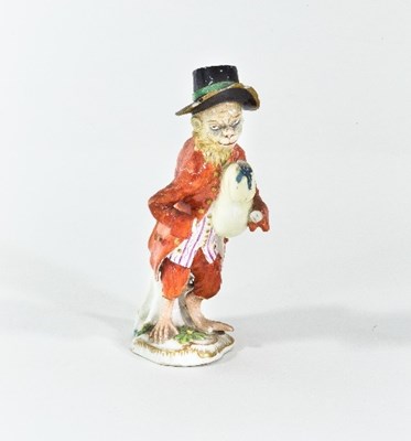 Lot 120 - A 18th Century German porcelain monkey band...