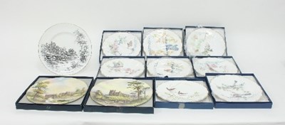 Lot 126 - Eight Royal Worcester dessert plates, the...