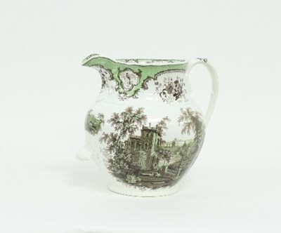 Lot 141 - A large Victorian jug, transfer printed...