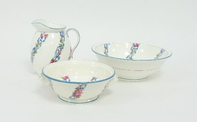 Lot 143 - A Minton floral toilet jug, basin and bowl