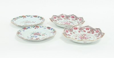 Lot 145 - A pair of Chinese dishes with serrated borders,...