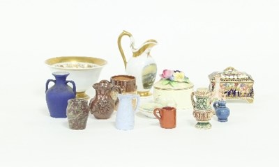 Lot 147 - A Chamberlain's miniature toilet jug and basin...