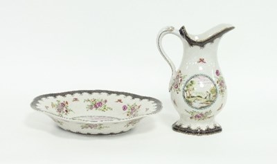 Lot 151 - A modern ewer and basin after a Worcester...