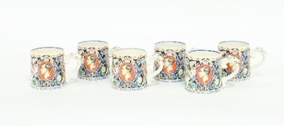 Lot 161 - Six Burleigh ware mugs, commemorative of the...