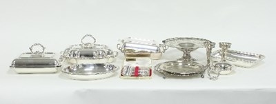 Lot 185 - A rectangular entree dish and cover, two other...