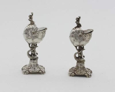 Lot 208 - A pair of Continental silver salts, import...