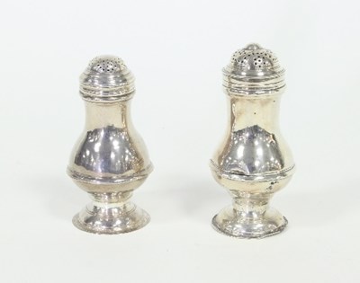 Lot 215 - A George II silver pepper pot, London 1756,...